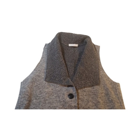 Cut Loose Wool Vest Womens Size XL Gray Two Button Front Lagenlook Outdoors - Picture 5 of 14